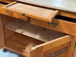 Pamono Art Nouveau Cupboard with Marble Top and Mirror, 1910s Outlet