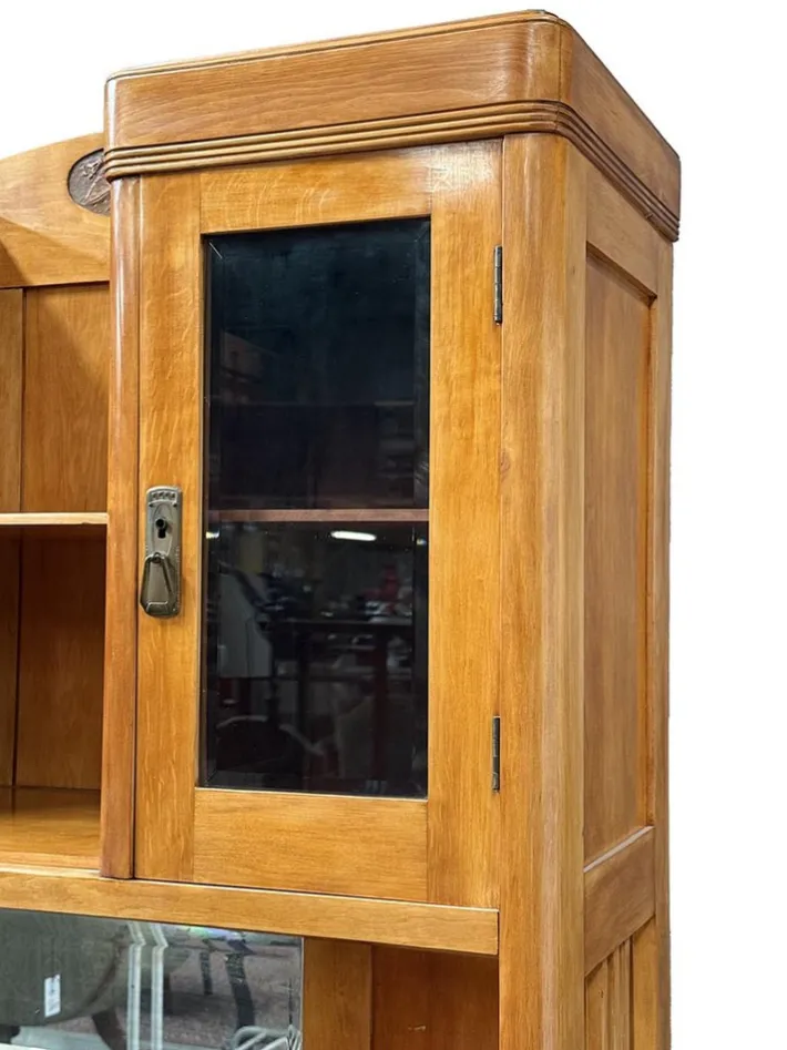 Pamono Art Nouveau Cupboard with Marble Top and Mirror, 1910s Outlet