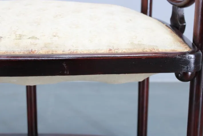 Pamono Art Nouveau Fledermaus Sofa and Armchair attributed to Josef Hoffmann for Fischel, 1890s, Set of 2 New