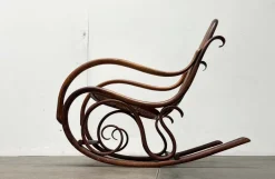 Pamono Art Nouveau Jugendstil Bentwood Rocking Chair by Fischel, Austria, 1910s Outlet