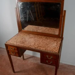 Pamono Art Nouveau Liberty 4 Drawer Dressing Table with Italian Marble Top, 1890s Outlet
