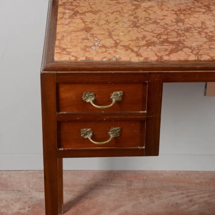 Pamono Art Nouveau Liberty 4 Drawer Dressing Table with Italian Marble Top, 1890s Outlet