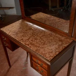 Pamono Art Nouveau Liberty 4 Drawer Dressing Table with Italian Marble Top, 1890s Outlet