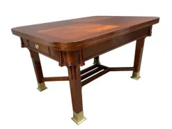 Pamono Art Nouveau Mahogany Dining Room Set, 1905, Set of 11