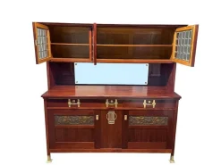 Pamono Art Nouveau Mahogany Dining Room Set, 1905, Set of 11