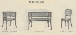 Pamono Art Nouveau Model 417 Seating Group from Mundus, Vienna, 1920, Set of 4 Best