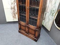 Pamono Art Nouveau Oak and Tiffany Glass Display Cabinet, 1910s Discount