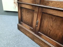 Pamono Art Nouveau Oak and Tiffany Glass Display Cabinet, 1910s Discount