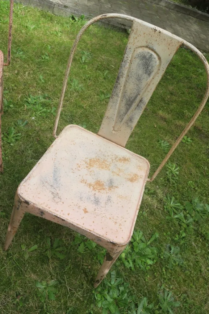 Pamono Art Nouveau Tolix Bistro Garden Chairs, Set of 3