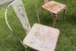 Pamono Art Nouveau Tolix Bistro Garden Chairs, Set of 3