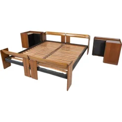 Pamono Artona Bed with Nightstands by Afra and Tobia Scarpa for Maxalto, 1970s, Set of 3 Sale