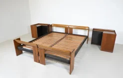 Pamono Artona Bed with Nightstands by Afra and Tobia Scarpa for Maxalto, 1970s, Set of 3 Sale