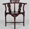 Pamono Asian Carved Inlaid Wood Armchairs, Early 20th Century, Set of 4 Clearance