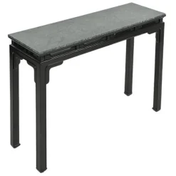 Pamono Asian Console in Lacquered Wood with Jade Green Marble Top Clearance