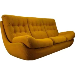 Pamono Atlantis Three-Seater Sofa in Yellow, 1960s Outlet