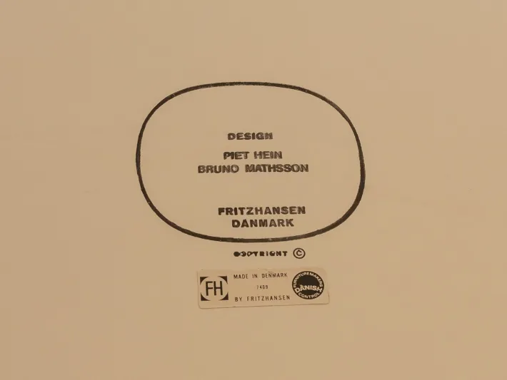 Pamono B612 Superellipse Dining Table by Piet Hein & Bruno Mathsson for Fritz Hansen, 1960s Sale