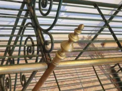 Pamono Bakers Shelf in Wrought Iron and Brass, 1900s Hot