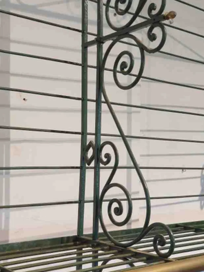 Pamono Bakers Shelf in Wrought Iron and Brass, 1900s Hot