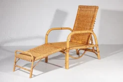 Pamono Bamboo & Rattan Easy Chair, Italy, 1960s Best