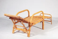 Pamono Bamboo & Rattan Easy Chair, Italy, 1960s Best