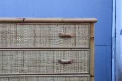 Pamono Bamboo and Rattan Chest of Drawers, Italy, 1950s Best