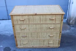 Pamono Bamboo and Rattan Chest of Drawers, Italy, 1950s Best