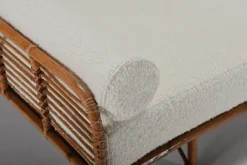 Pamono Bamboo and Rattan Daybed in Bouclé, Italy, 1960s Clearance