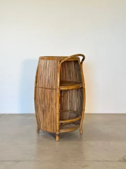 Pamono Bamboo Bar Cabinet, 1970s Hot