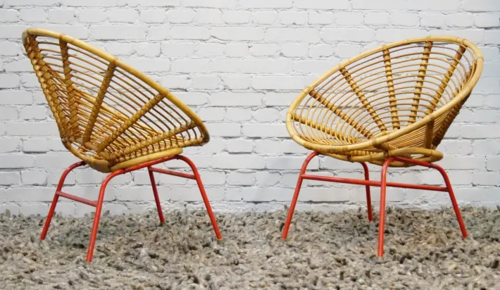 Pamono Bamboo Chair from Rohé Noordwolde, The Netherlands, 1950s New