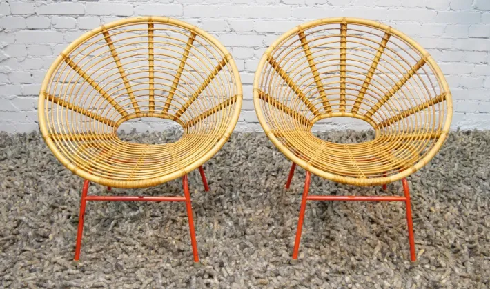 Pamono Bamboo Chair from Rohé Noordwolde, The Netherlands, 1950s New