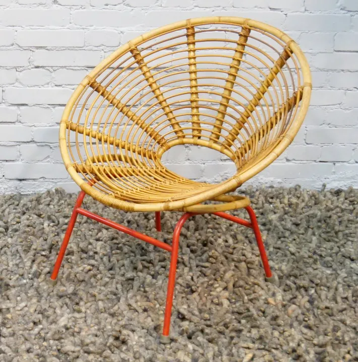 Pamono Bamboo Chair from Rohé Noordwolde, The Netherlands, 1950s New