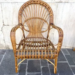 Pamono Bamboo Coffee Table and Chairs, 1960s, Set of 3 Hot