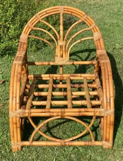 Pamono Bamboo Living Room in the style of Vivaï Del Sud, 1960s, Set of 4 Sale