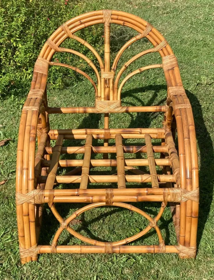 Pamono Bamboo Living Room in the style of Vivaï Del Sud, 1960s, Set of 4 Sale