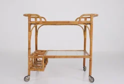 Pamono Bamboo Trolley Serving Tray, 1960s Best