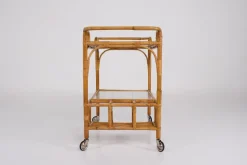 Pamono Bamboo Trolley Serving Tray, 1960s Best