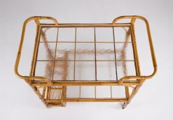 Pamono Bamboo Trolley Serving Tray, 1960s Best