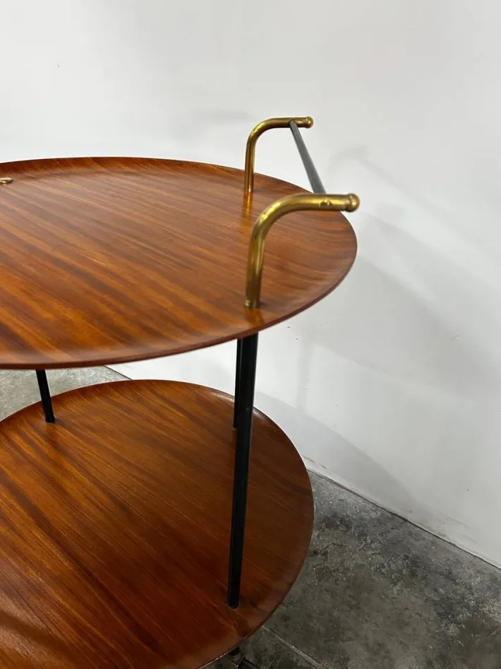 Pamono Bar Cart attributed to Campo e Graffi, 1960 New