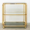 Pamono Bar Cart in Gilded Brass from Allegri, Italy, 1960s Clearance
