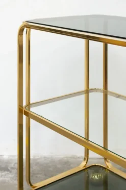 Pamono Bar Cart in Gilded Brass from Allegri, Italy, 1960s Clearance