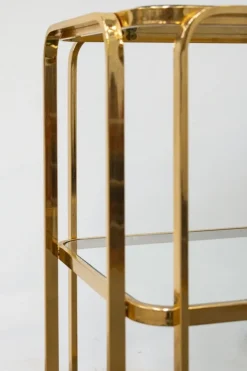 Pamono Bar Cart in Gilded Brass from Allegri, Italy, 1960s Clearance