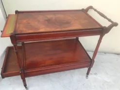 Pamono Bar on Wheels with Marquetry, 1950s Online