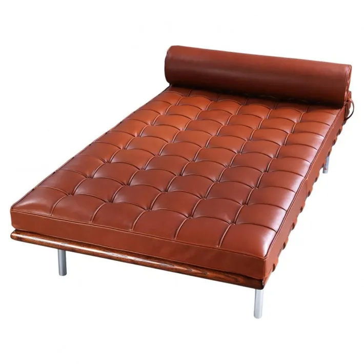 Pamono Barcelona Daybed Walnut Leather by Ludwig Mies Van Der Rohe Discount