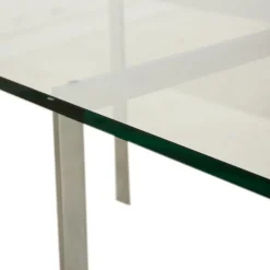 Pamono Barcelona Glass Coffee Table in Chrome by Ludwig Mies Van Der Rohe for Knoll International New