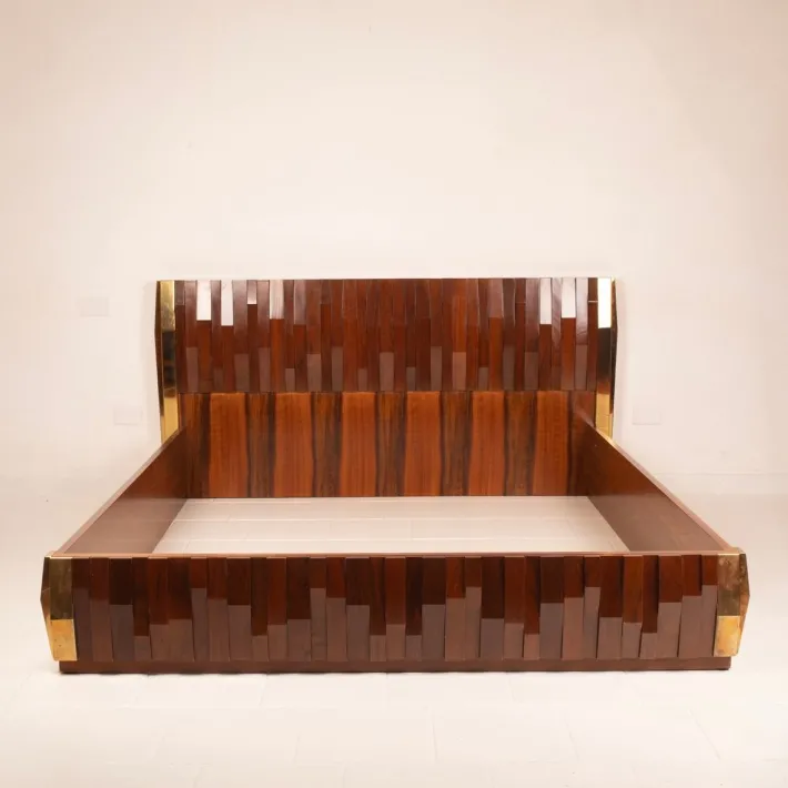 Pamono Barium Bed by Luciano Frigerio for Frigerio Di Desio, 1960s New