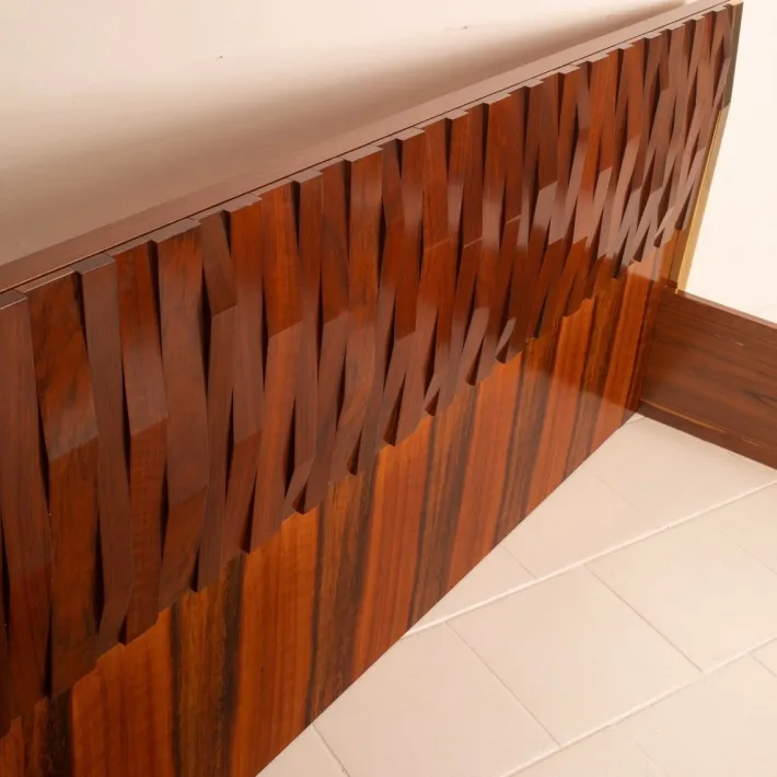 Pamono Barium Bed by Luciano Frigerio for Frigerio Di Desio, 1960s New