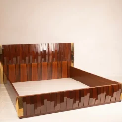 Pamono Barium Bed by Luciano Frigerio for Frigerio Di Desio, 1960s New