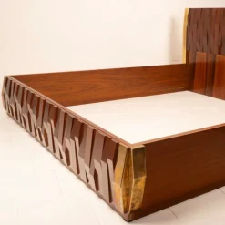 Pamono Barium Bed by Luciano Frigerio for Frigerio Di Desio, 1960s New
