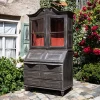 Pamono Baroque Secretaire in Dark Grey, 1700s