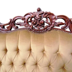 Pamono Baroque Sofa in Golden Velvet, 1950s Clearance